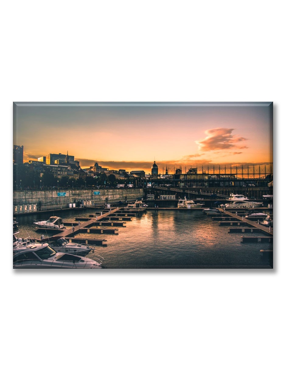Cuadro decorativo Industria Grafica Ciento 23 Puerto al atardecer