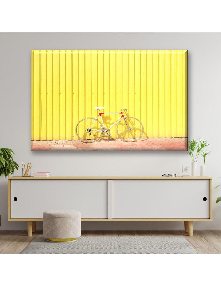 Cuadro decorativo Industria Grafica Ciento 23 Bicicleta contra la pared