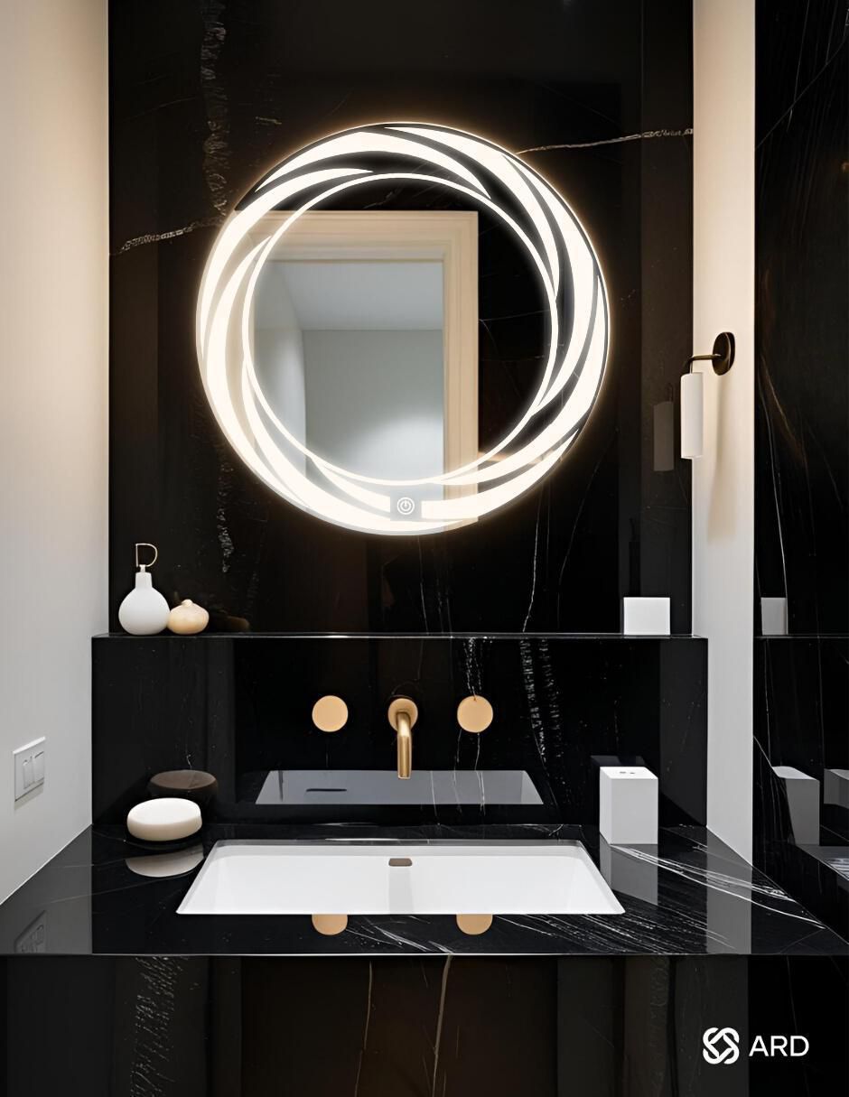 Espejo redondo para baño con luz led Glanz Tornado Espejo redondo para baño con luz led Glanz Tornado