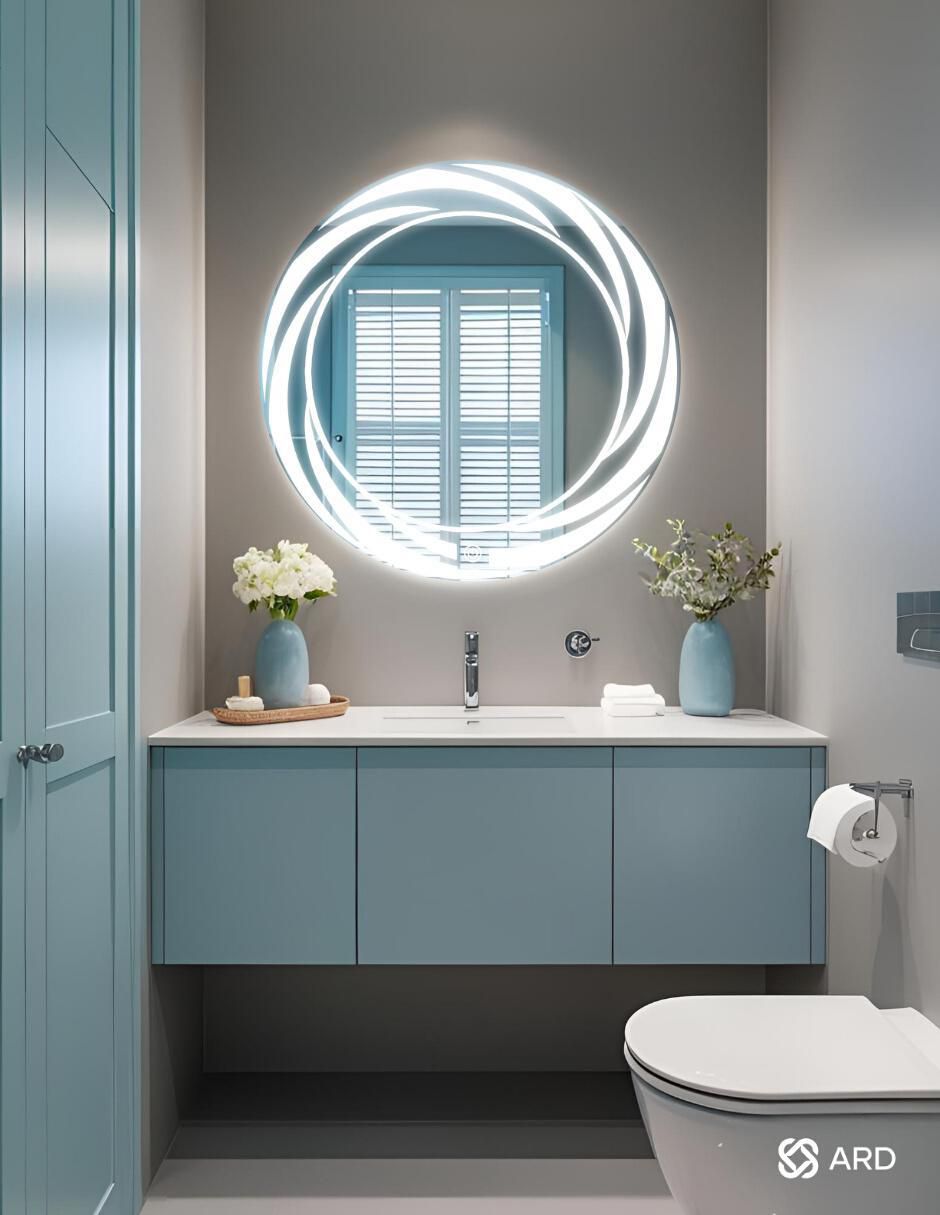 Espejo redondo para baño con luz led Glanz Tornado 6