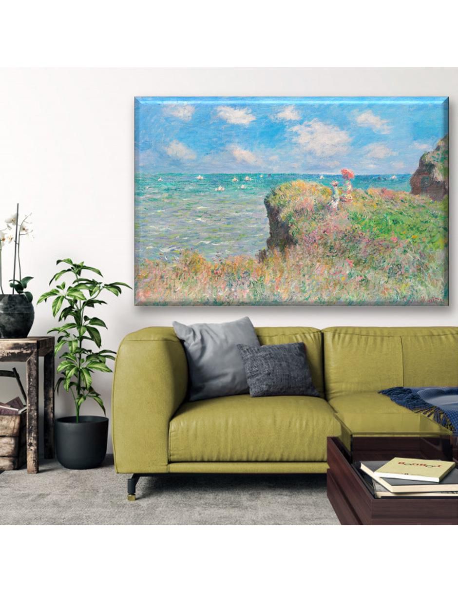Cuadro decorativo Industria Grafica Ciento 23 Paseo por el acantilado by Claude Monet