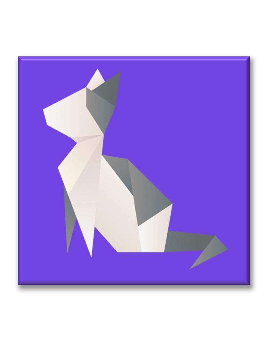 Cuadro decorativo Gato origami 1