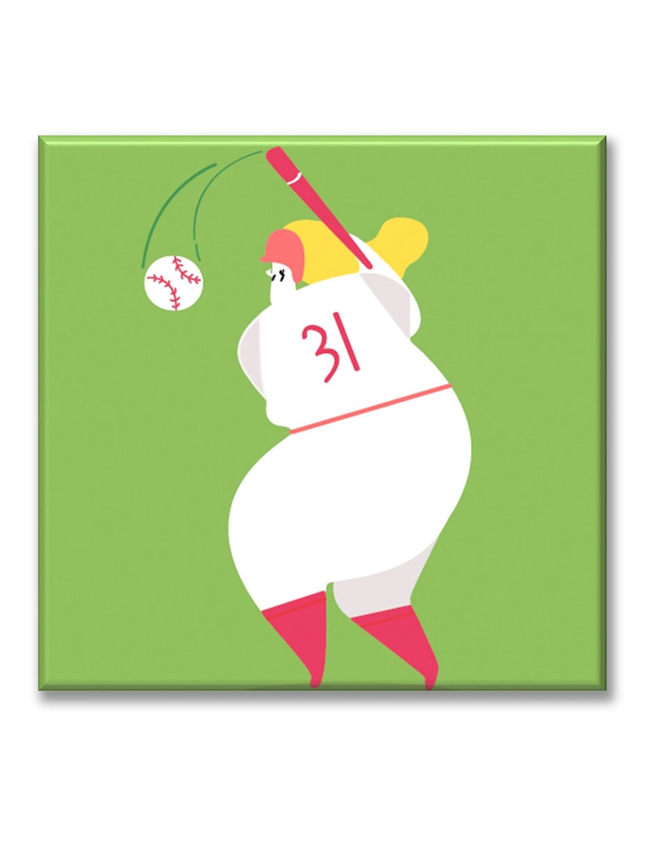 Cuadro decorativo Jugadora de béisbol 1