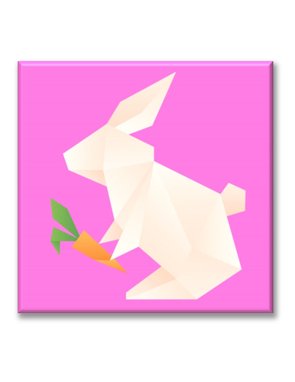 Cuadro decorativo Conejo de origami 1