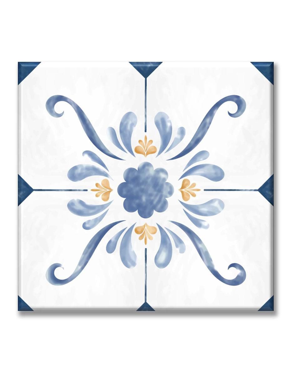 Cuadro decorativo Azulejo de flor 1