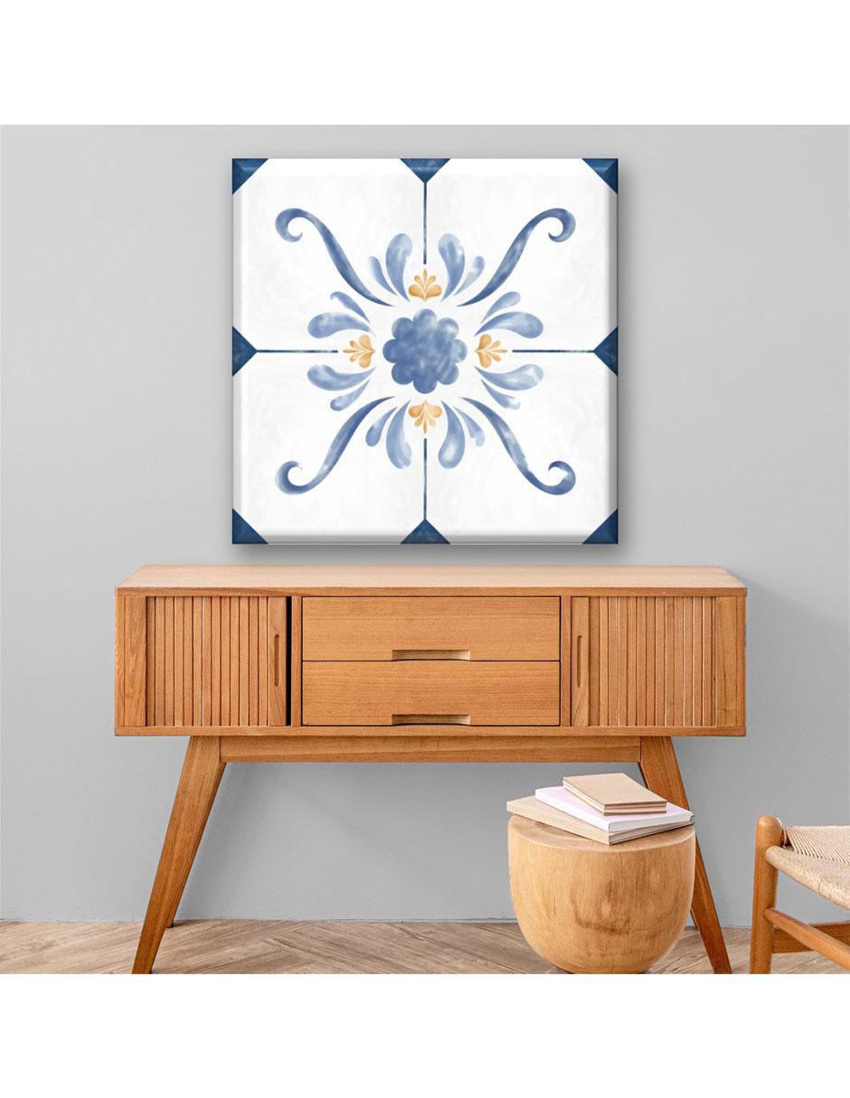 Cuadro decorativo Azulejo de flor 5