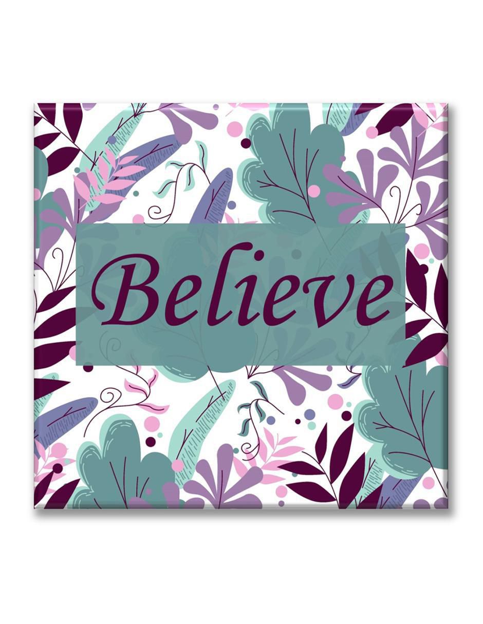 Cuadro decorativo Frase flores moradas 1