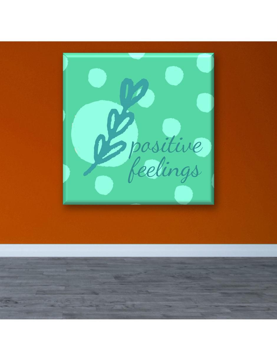 Cuadro decorativo Industria Grafica Ciento 23 Plantita tonos acqua