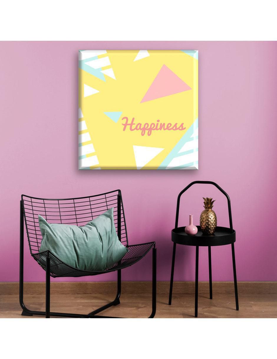 Cuadro decorativo Triángulos fondo amarillo 5