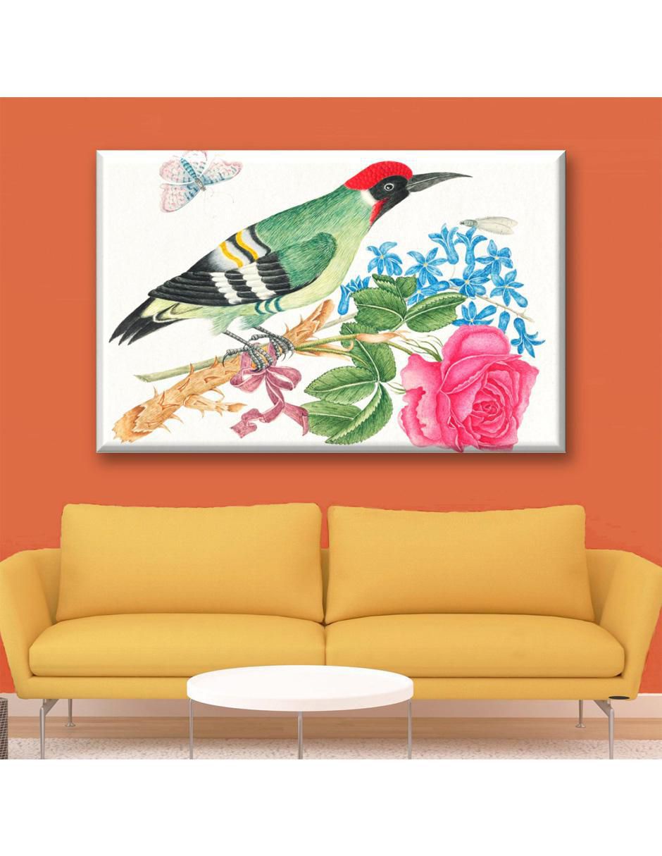 Cuadro decorativo Industria Grafica Ciento 23 Acuarela pájaro ilustración