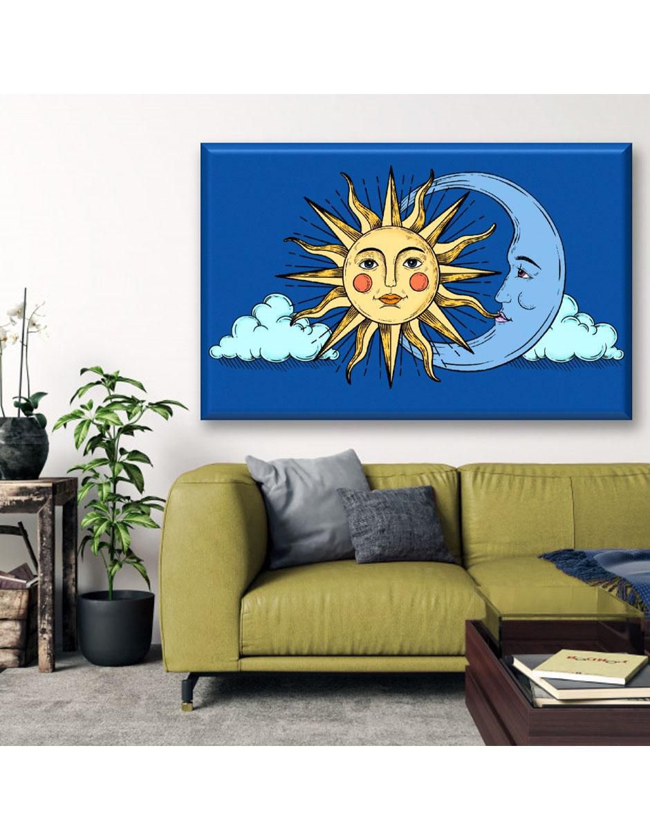 Cuadro decorativo Industria Grafica Ciento 23 Sol y luna
