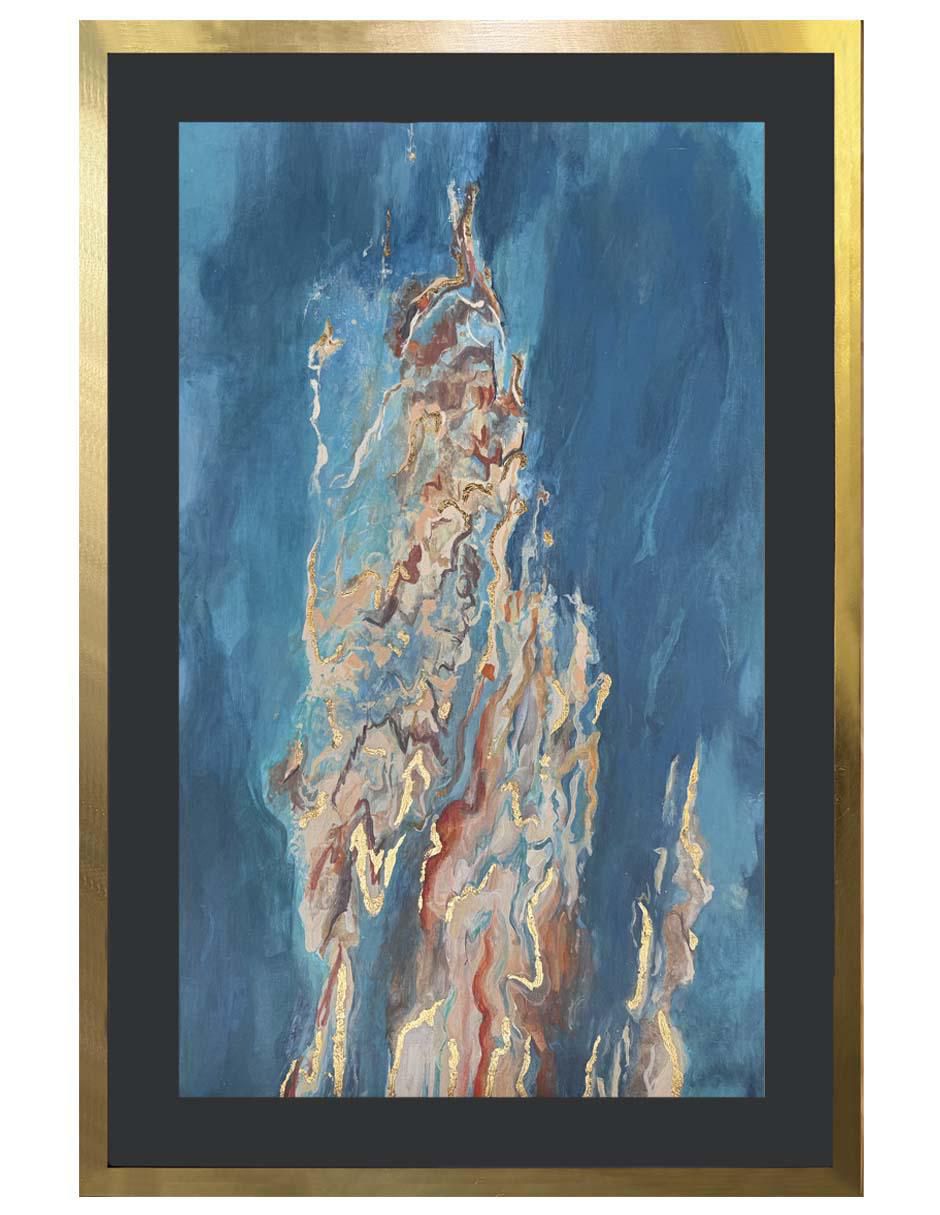 Pintura Reflejo De Oro técnica acrílico Pintura Reflejo De Oro técnica acrílico