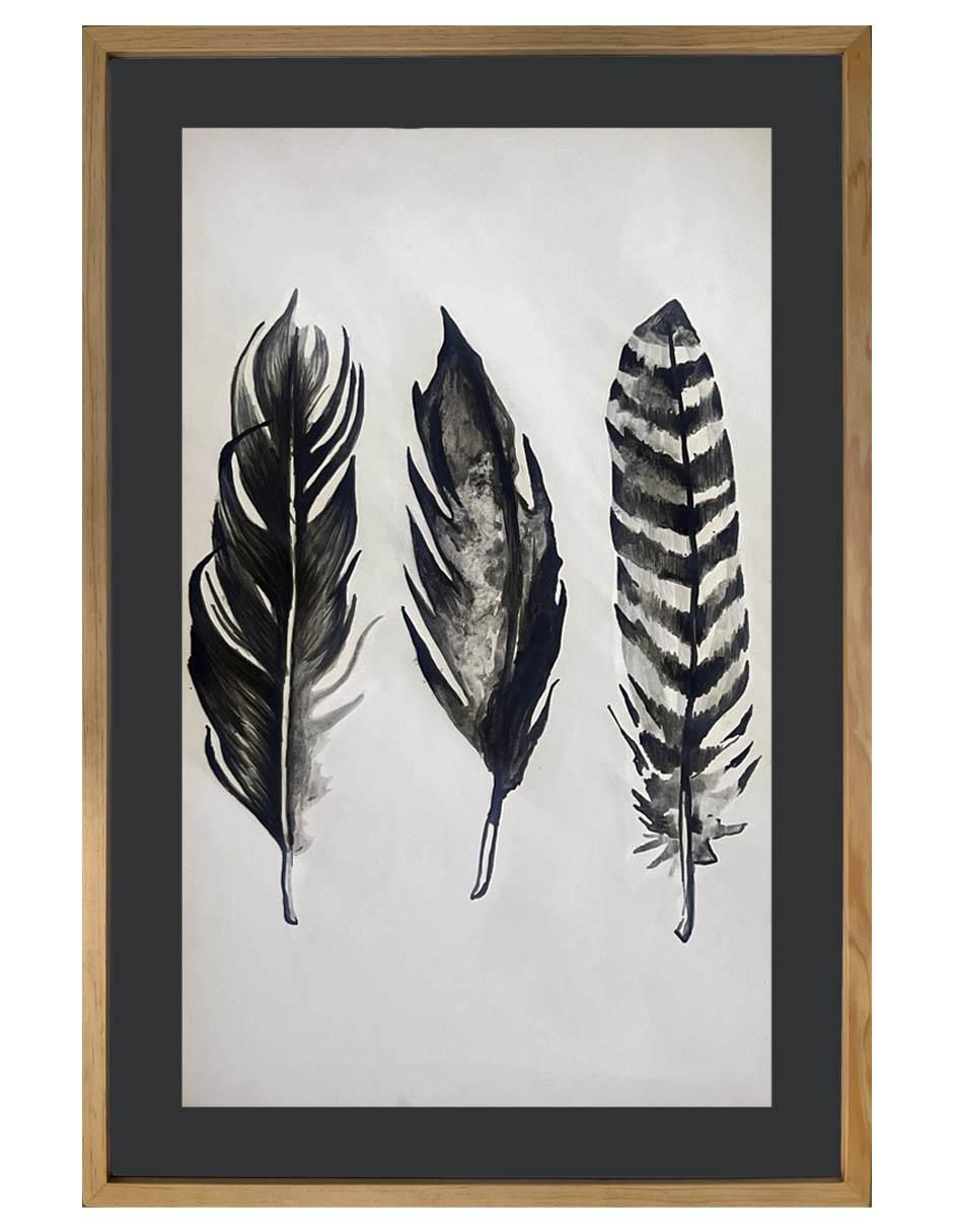 Pintura 3 Feathers técnica acrílico Feathers 4 Vistas Pintura 3 Feathers técnica acrílico Feathers 4 Vistas