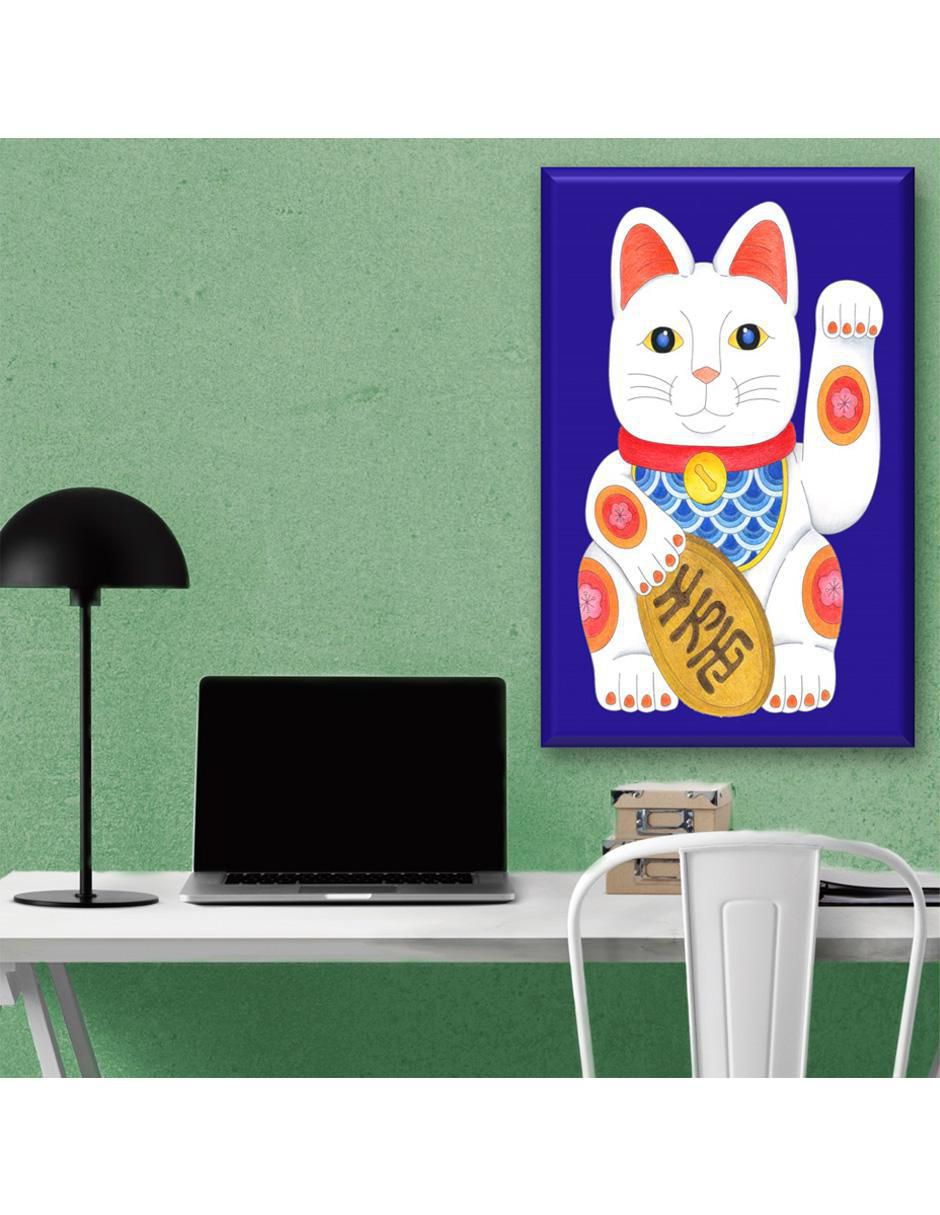 Cuadro decorativo Industria Grafica Ciento 23 Gato de la suerte