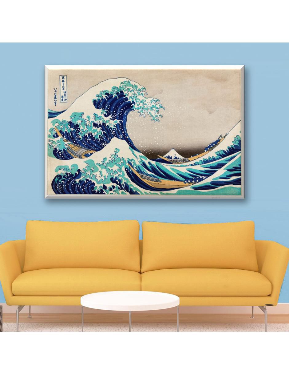 Cuadro decorativo Industria Grafica Ciento 23 La gran ola de Kanawaga