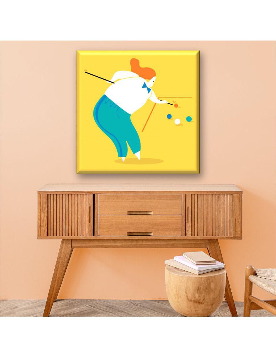 Cuadro decorativo Industria Grafica Ciento 23 Jugadora de billar