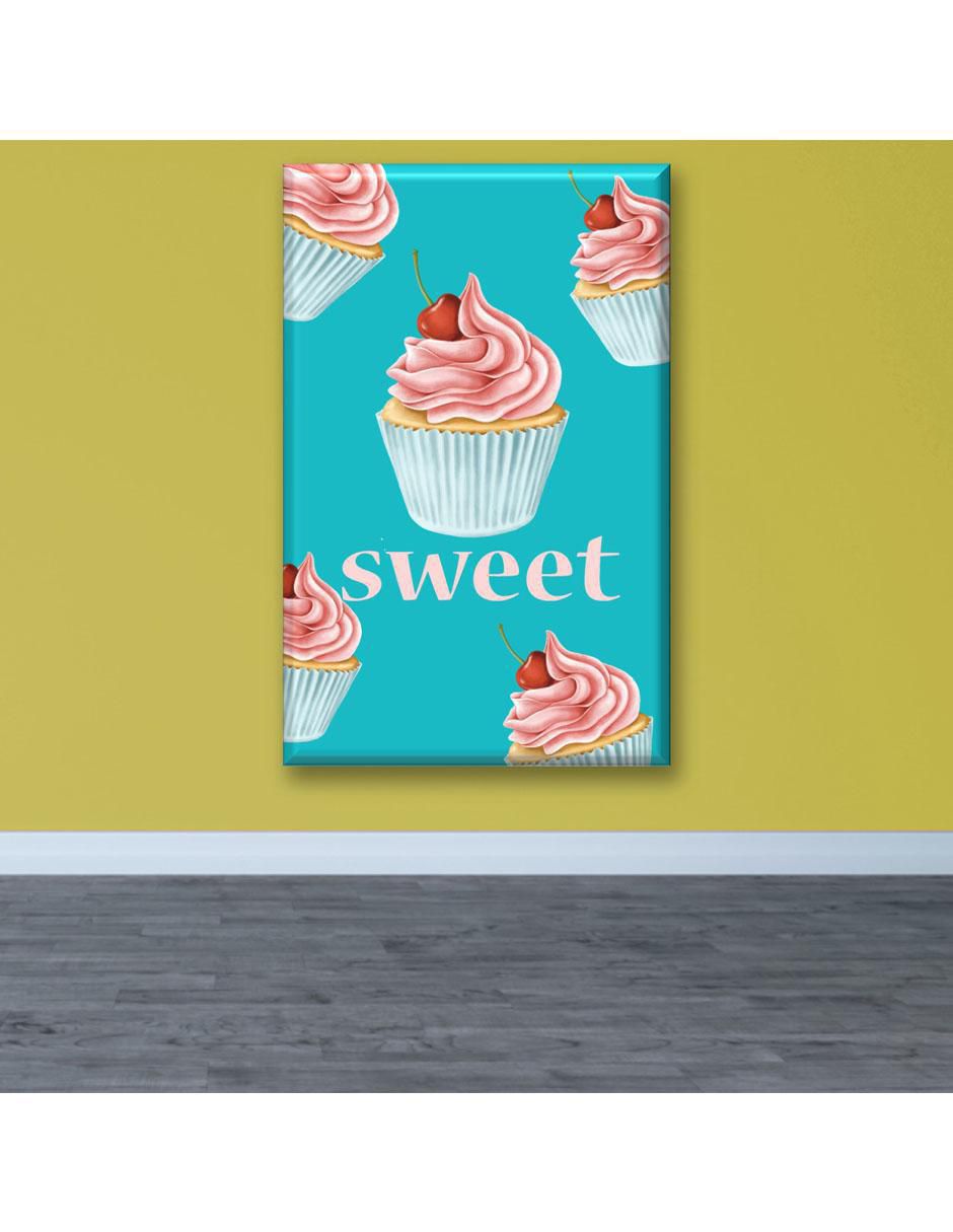 Cuadro decorativo Industria Grafica Ciento 23 Cupcakes rosas