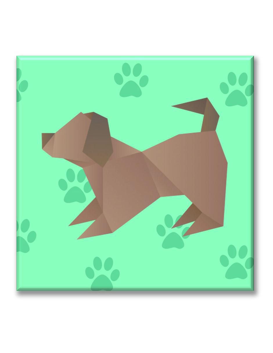 Cuadro decorativo Perro origami 1