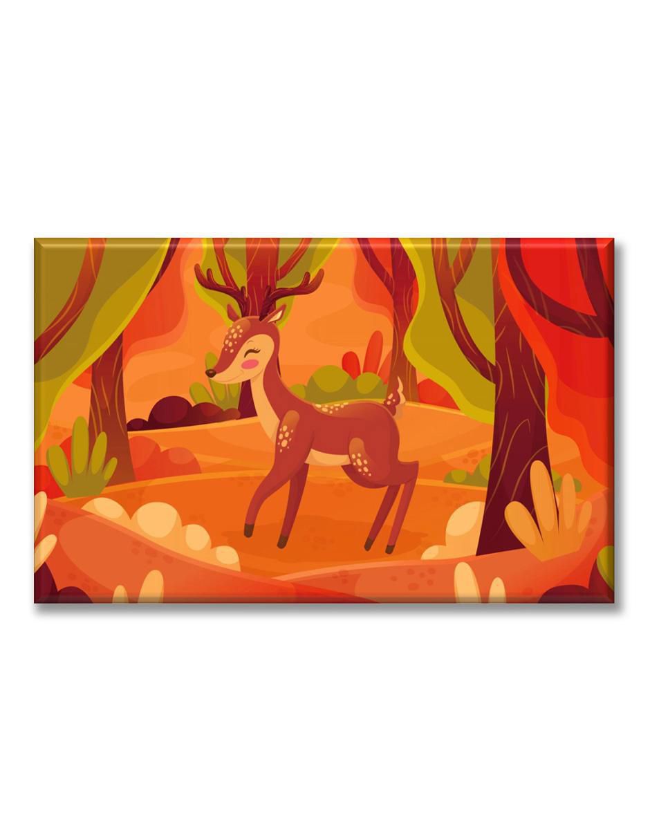 Cuadro decorativo Industria Grafica Ciento 23 Venado en el bosque