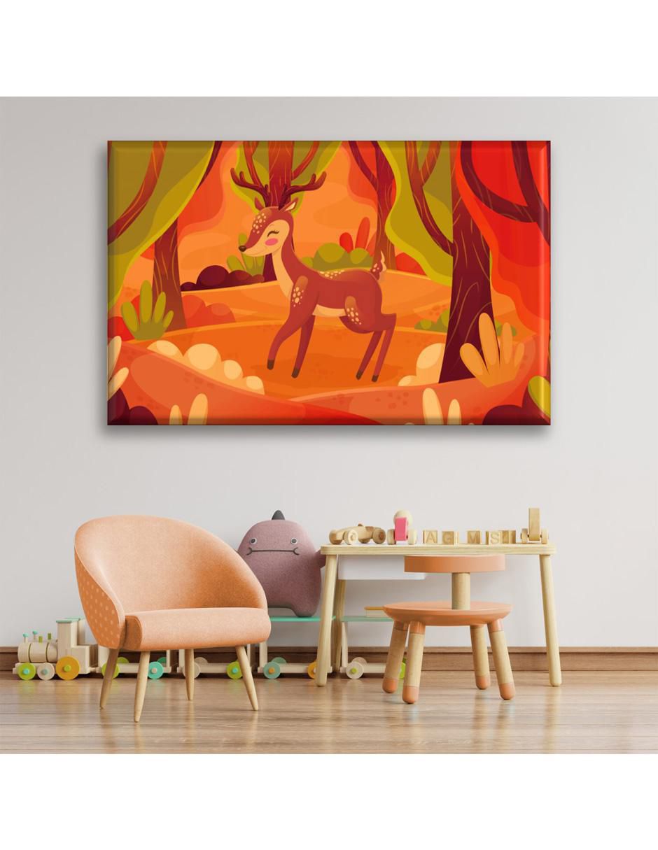 Cuadro decorativo Industria Grafica Ciento 23 Venado en el bosque
