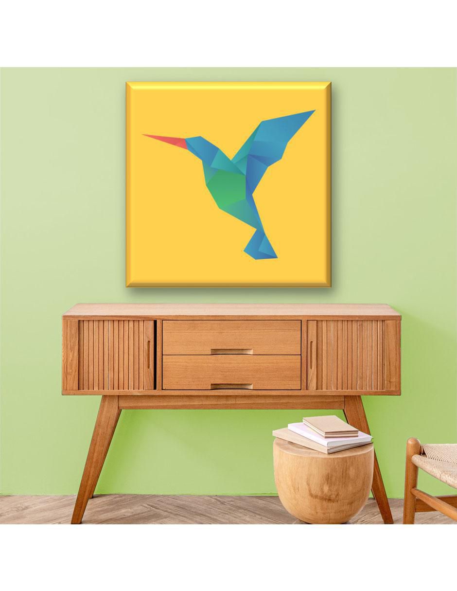 Cuadro decorativo Industria Grafica Ciento 23 Colibrí origami