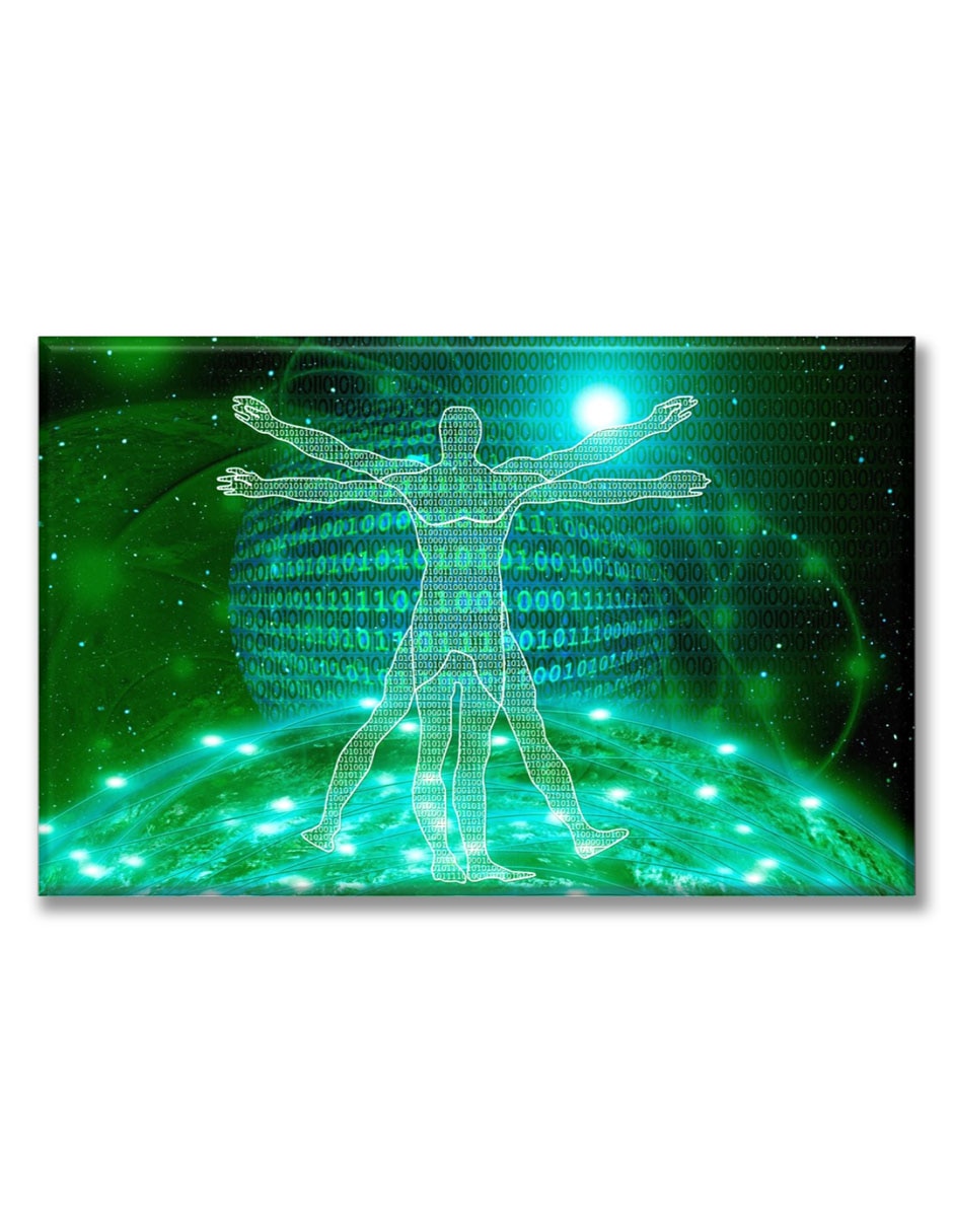 Cuadro decorativo Codigo binario matriz 1