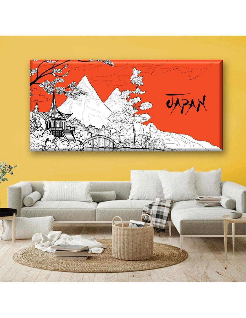 Cuadro decorativo Industria Grafica Ciento 23 Japón postal panorámica