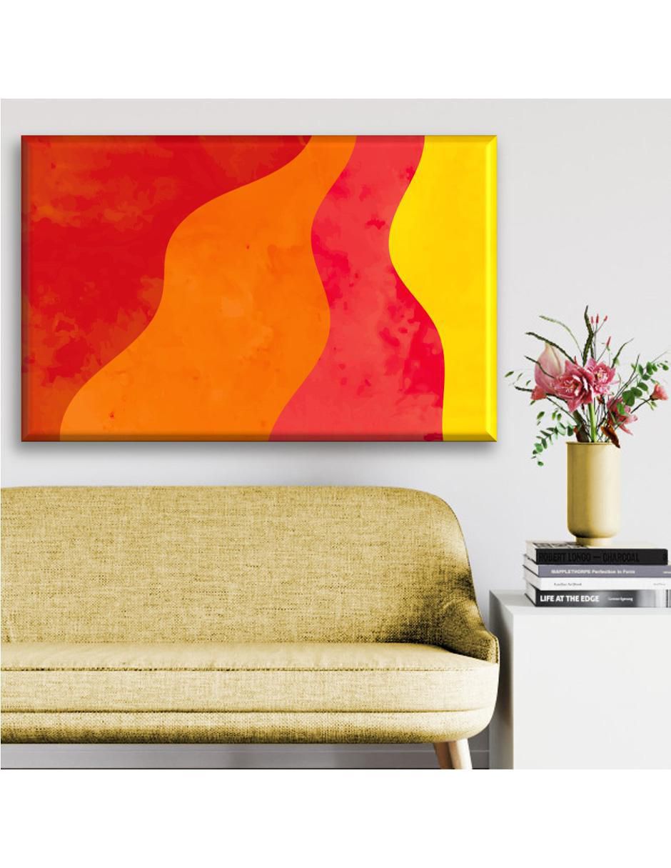 Cuadro decorativo Ondas naranjas 5