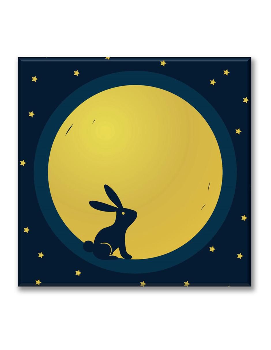 Cuadro decorativo Industria Grafica Ciento 23 Conejo en la luna