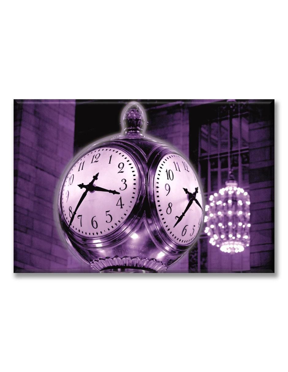 Cuadro decorativo Reloj morado 1