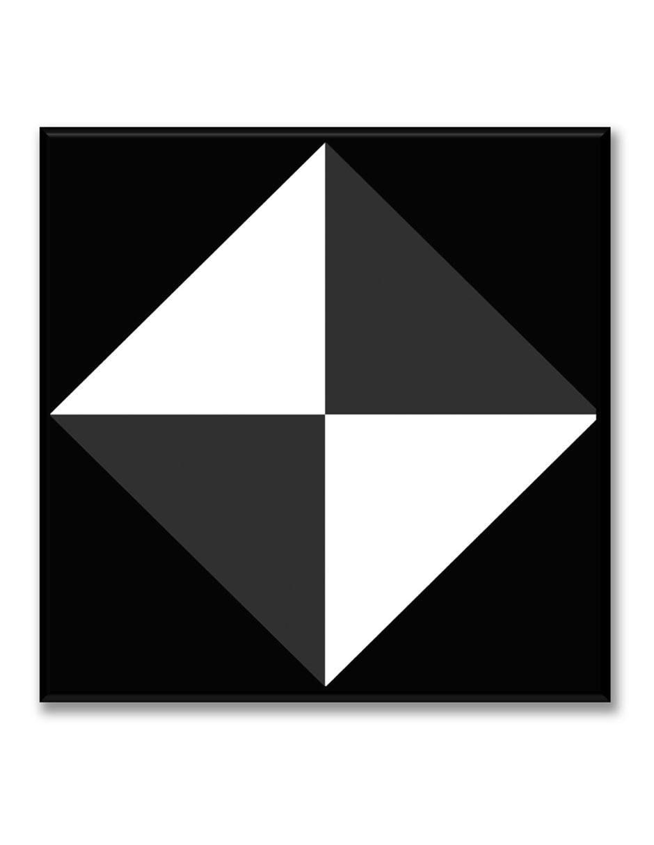Cuadro decorativo Industria Grafica Ciento 23 Rombo blanco y negro
