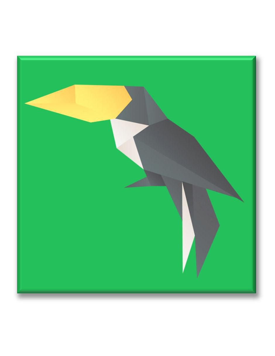 Cuadro decorativo Tucan origami 1