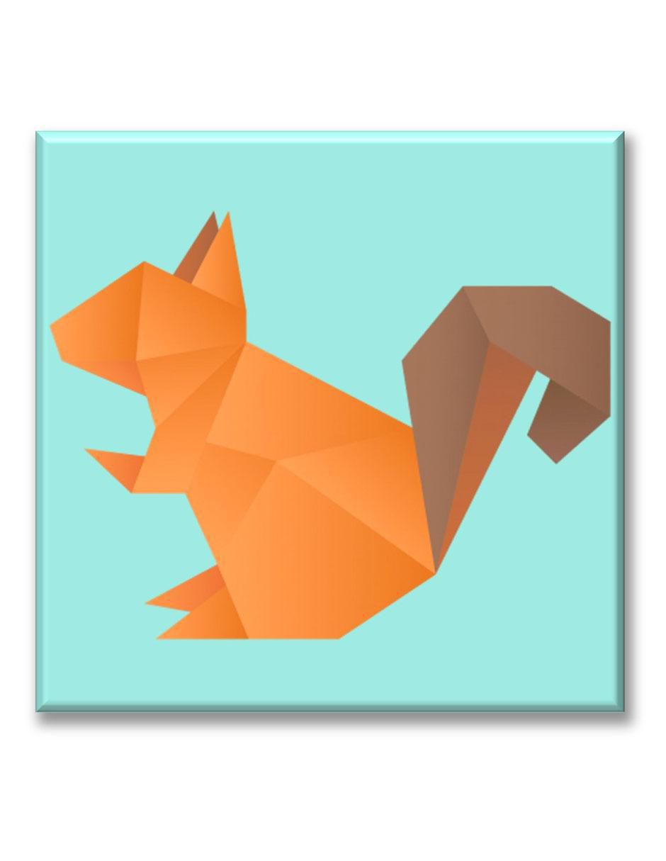Cuadro decorativo Ardilla origami 1