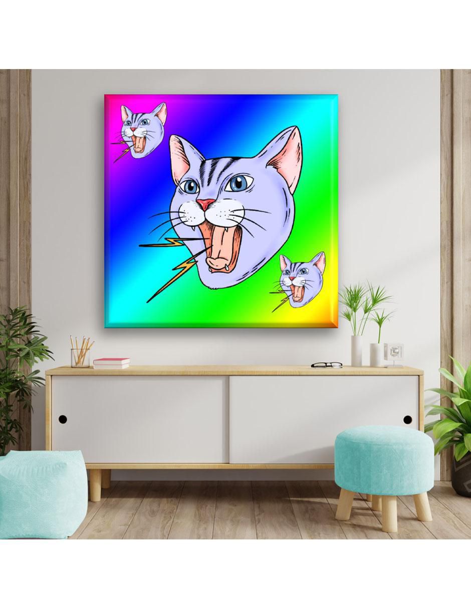 Cuadro decorativo Gato rayo 5