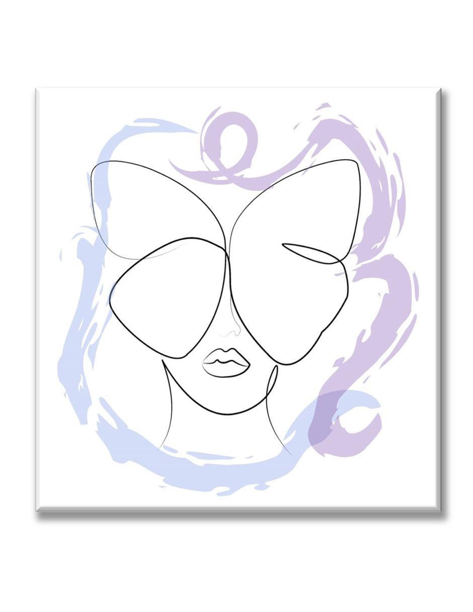 Cuadro decorativo Industria Grafica Ciento 23 Mujer mariposa línea