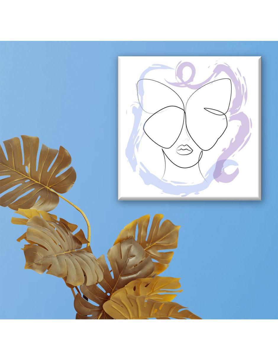 Cuadro decorativo Industria Grafica Ciento 23 Mujer mariposa línea