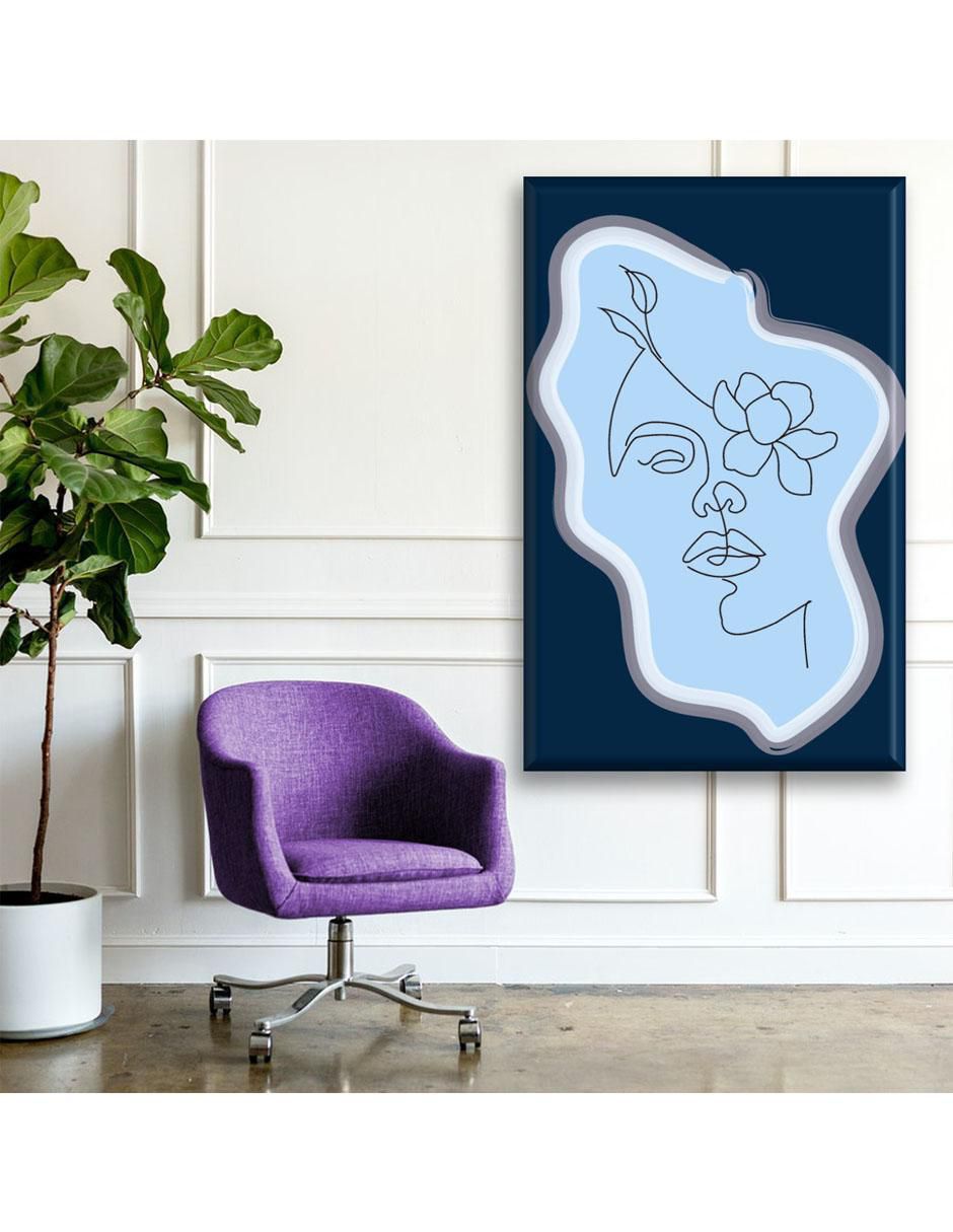 Cuadro decorativo Silueta de rostro 5