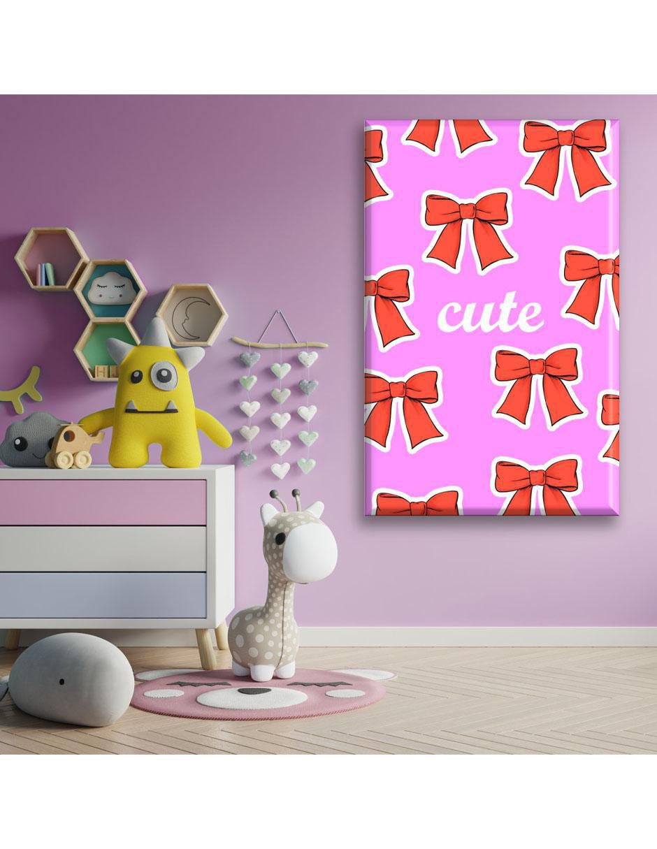 Cuadro decorativo Industria Grafica Ciento 23 Moños rojos frase