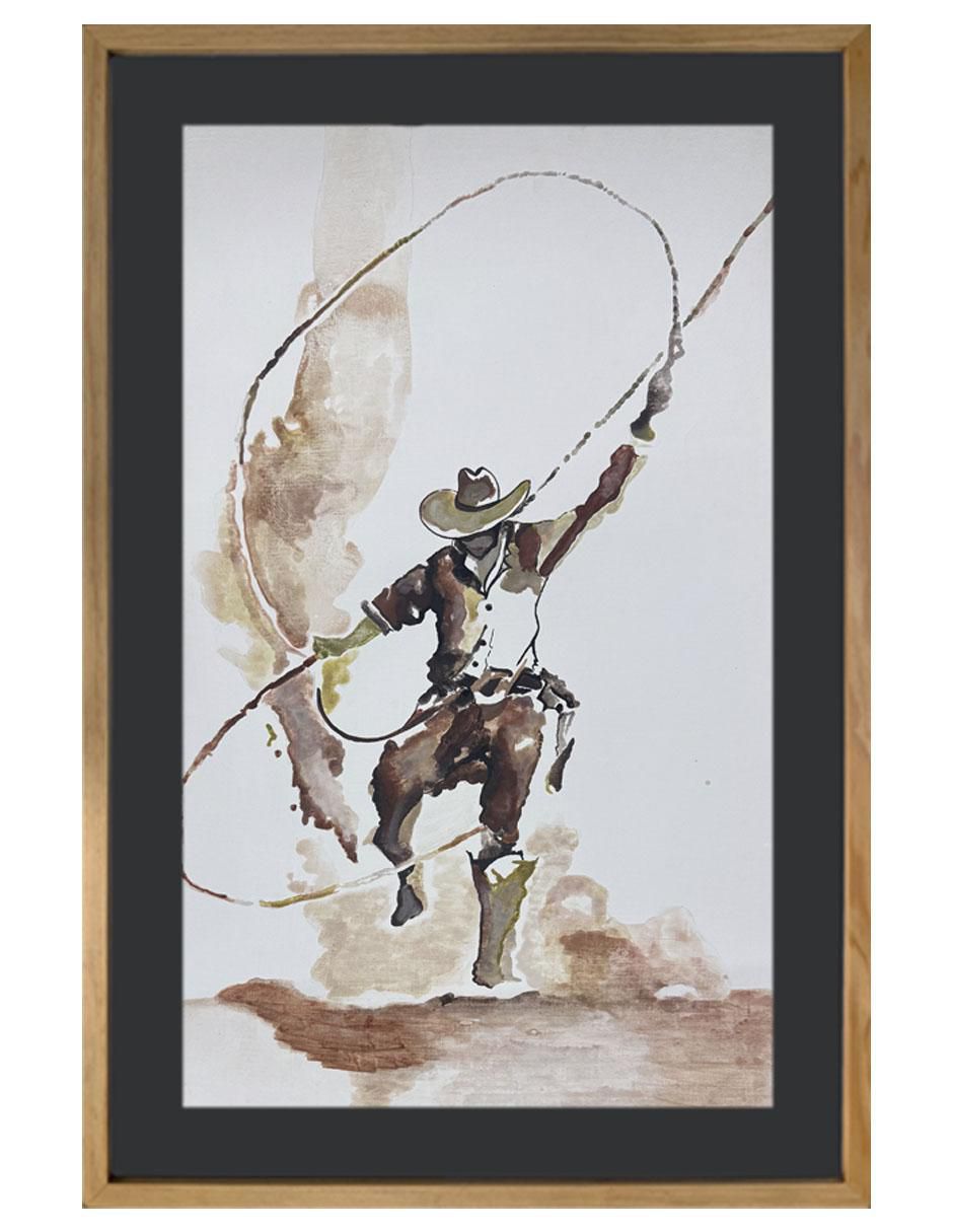 Pintura Cowboy técnica acrílico Cowboy