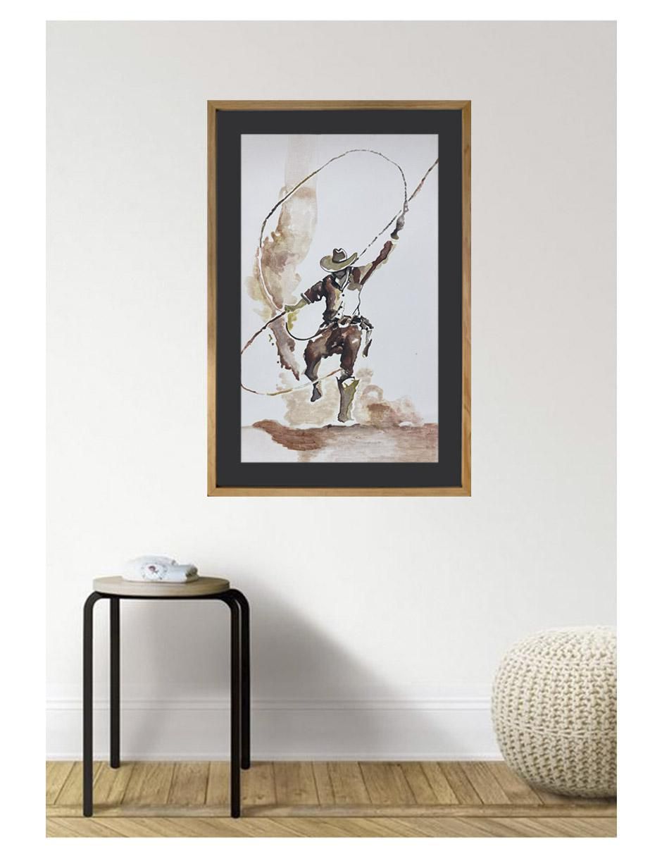 Pintura Cowboy técnica acrílico Cowboy 3
