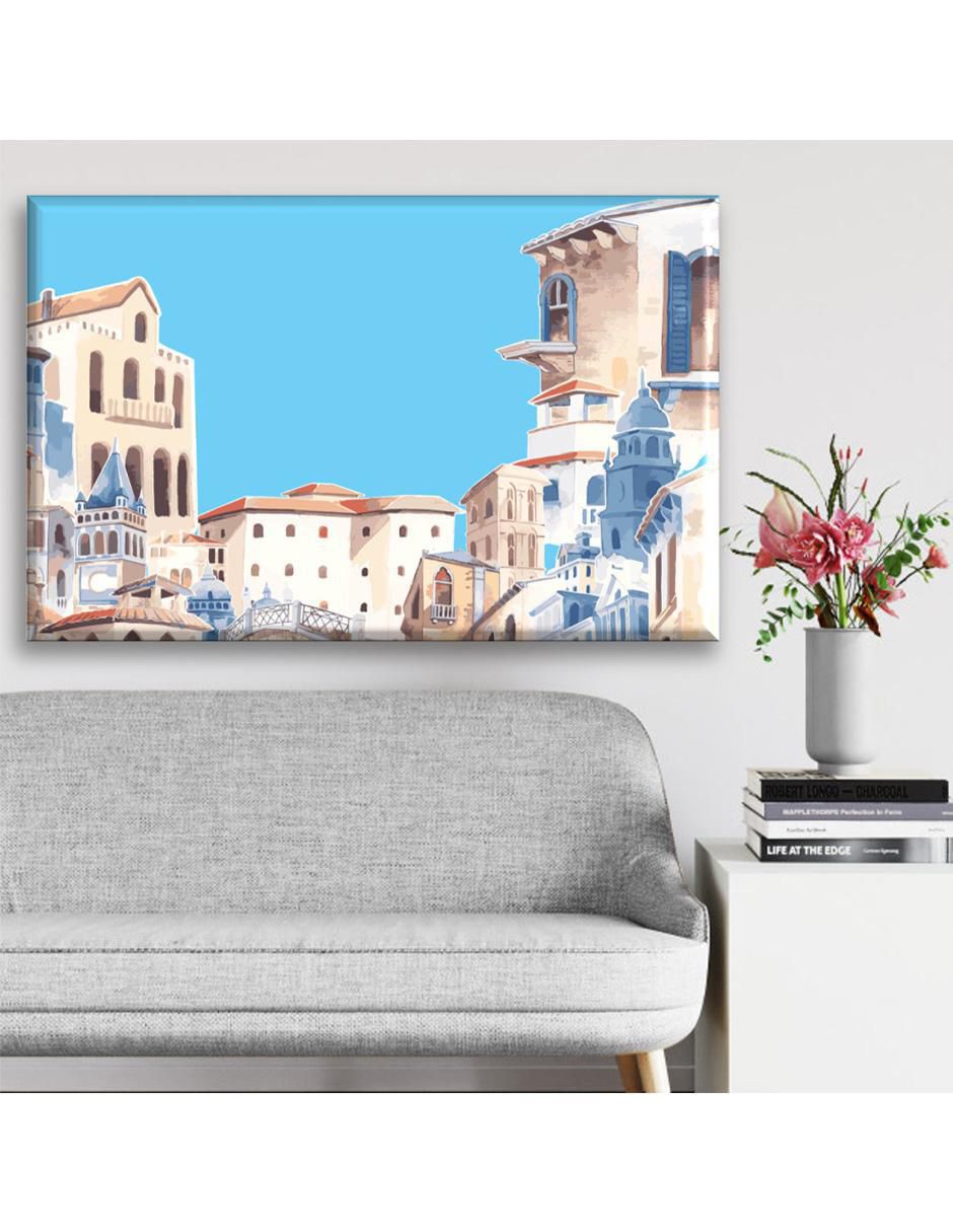 Cuadro decorativo Industria Grafica Ciento 23 Ciudad acuarela