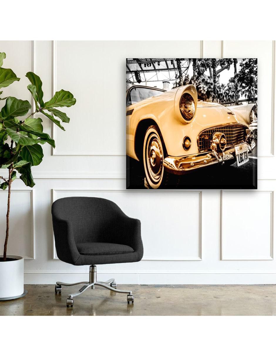 Cuadro decorativo Industria Grafica Ciento 23 Auto clásico amarillo