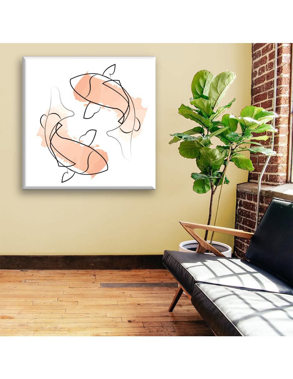 Cuadro decorativo Peces koi línea 5