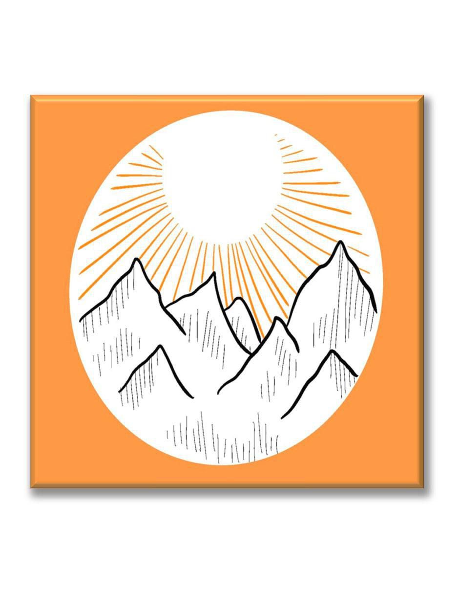 Cuadro decorativo Industria Grafica Ciento 23 Montañas a línea
