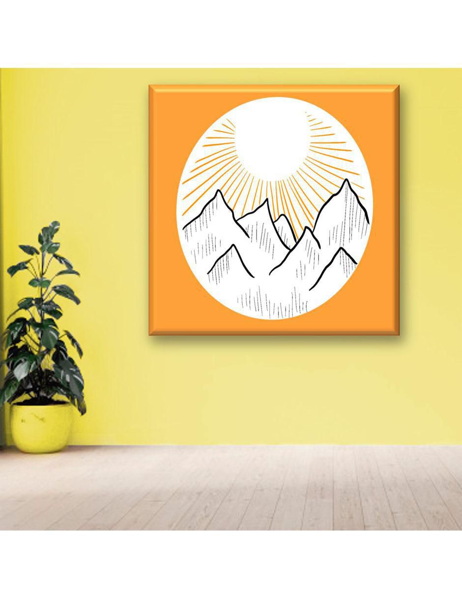 Cuadro decorativo Industria Grafica Ciento 23 Montañas a línea