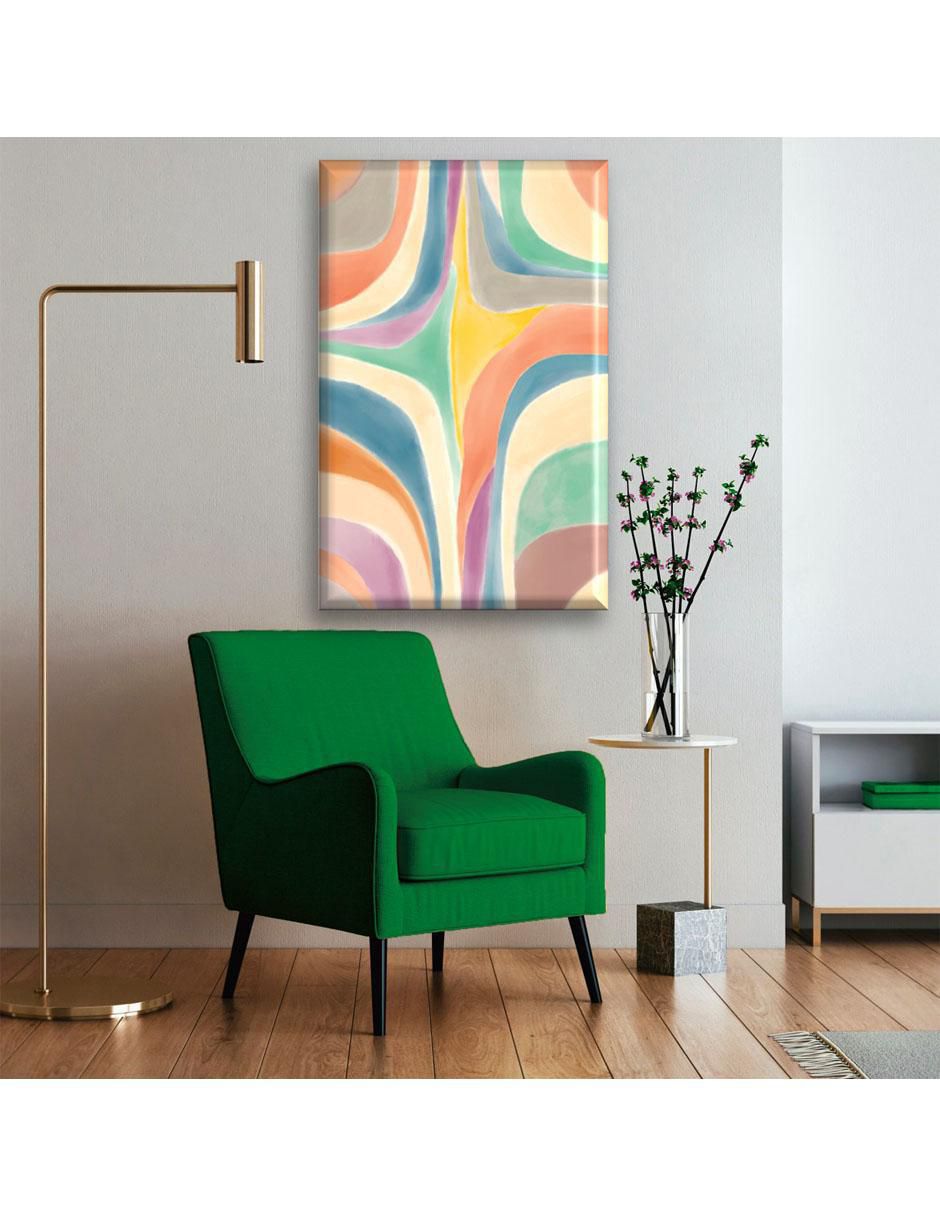 Cuadro decorativo Industria Grafica Ciento 23 Curvas de colores