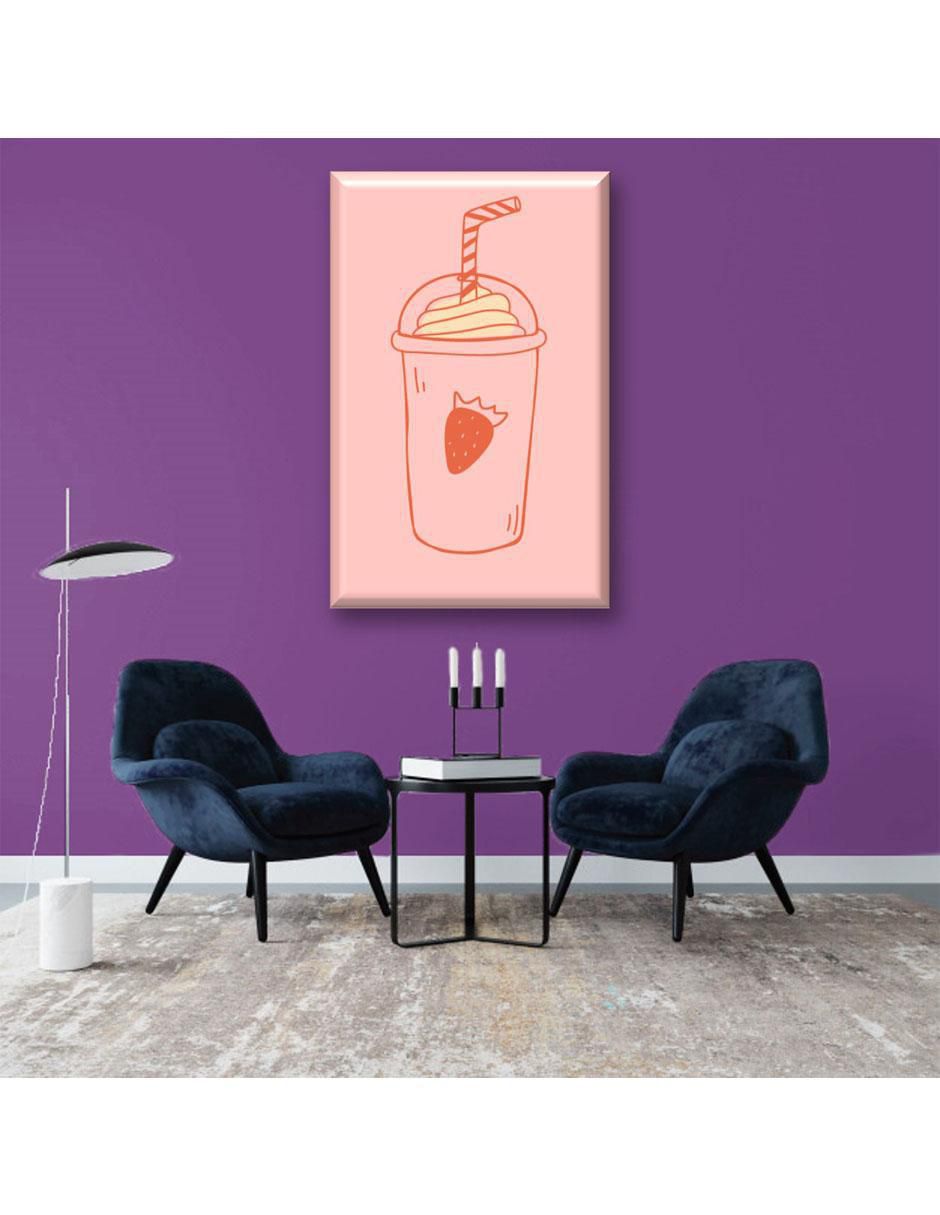 Cuadro decorativo Industria Grafica Ciento 23 Malteada de fresa