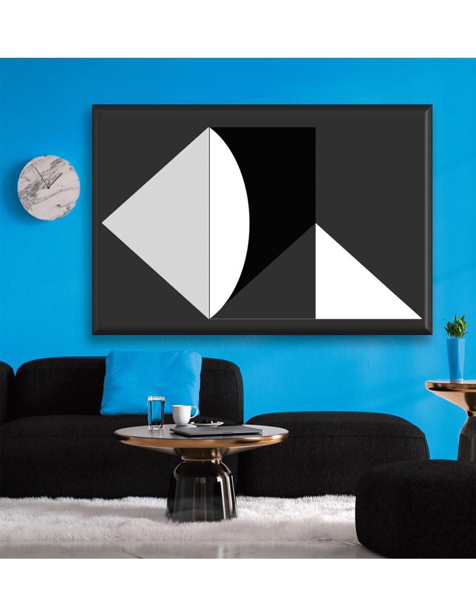 Cuadro decorativo Industria Grafica Ciento 23 Geométrico blanco y negro