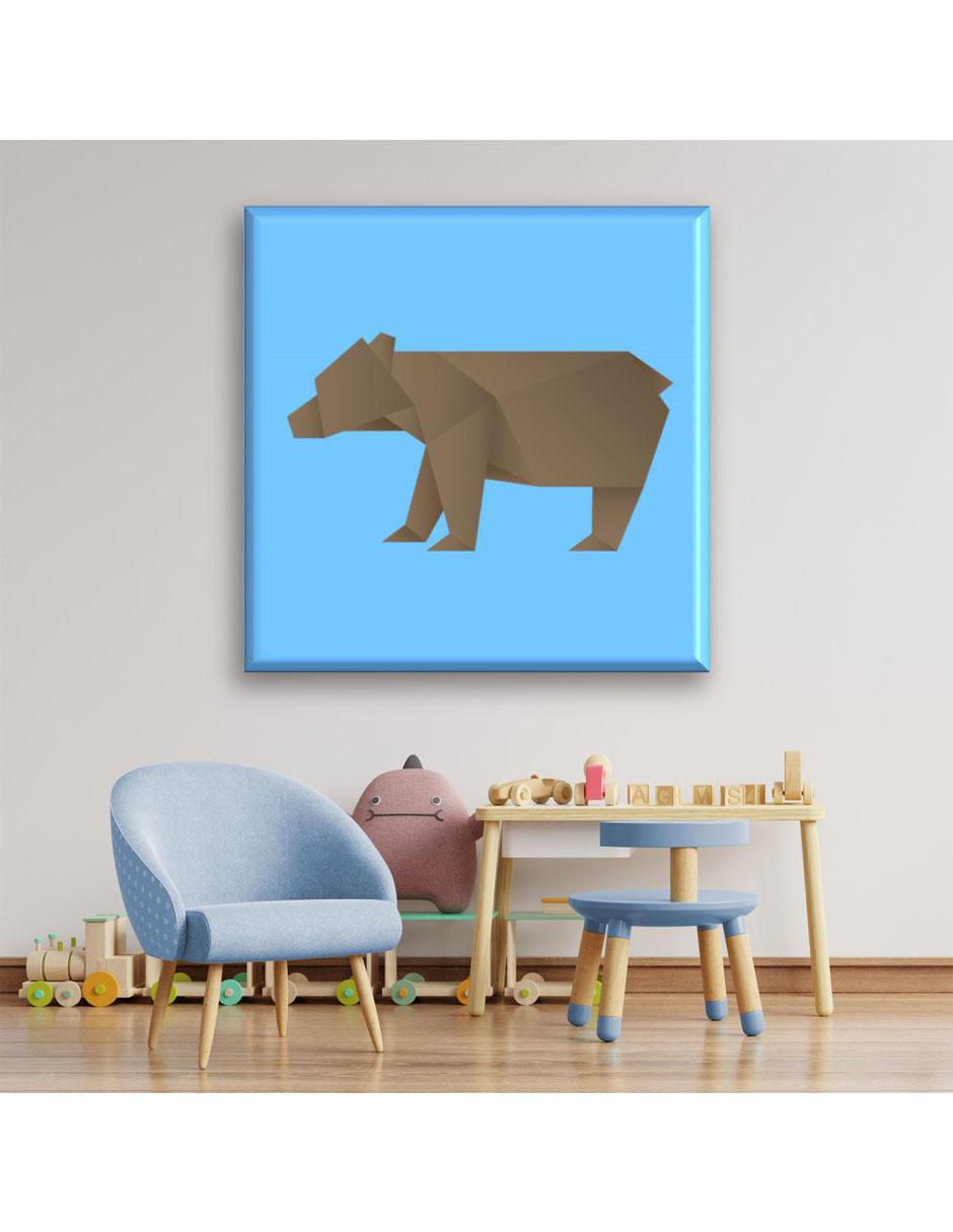 Cuadro decorativo Industria Grafica Ciento 23 Oso origami