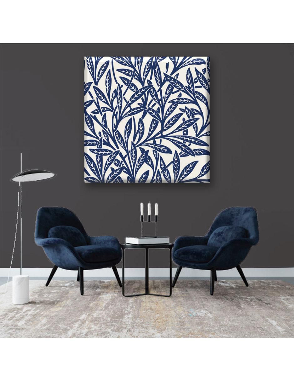 Cuadro decorativo Industria Grafica Ciento 23 Hojas blancoazul